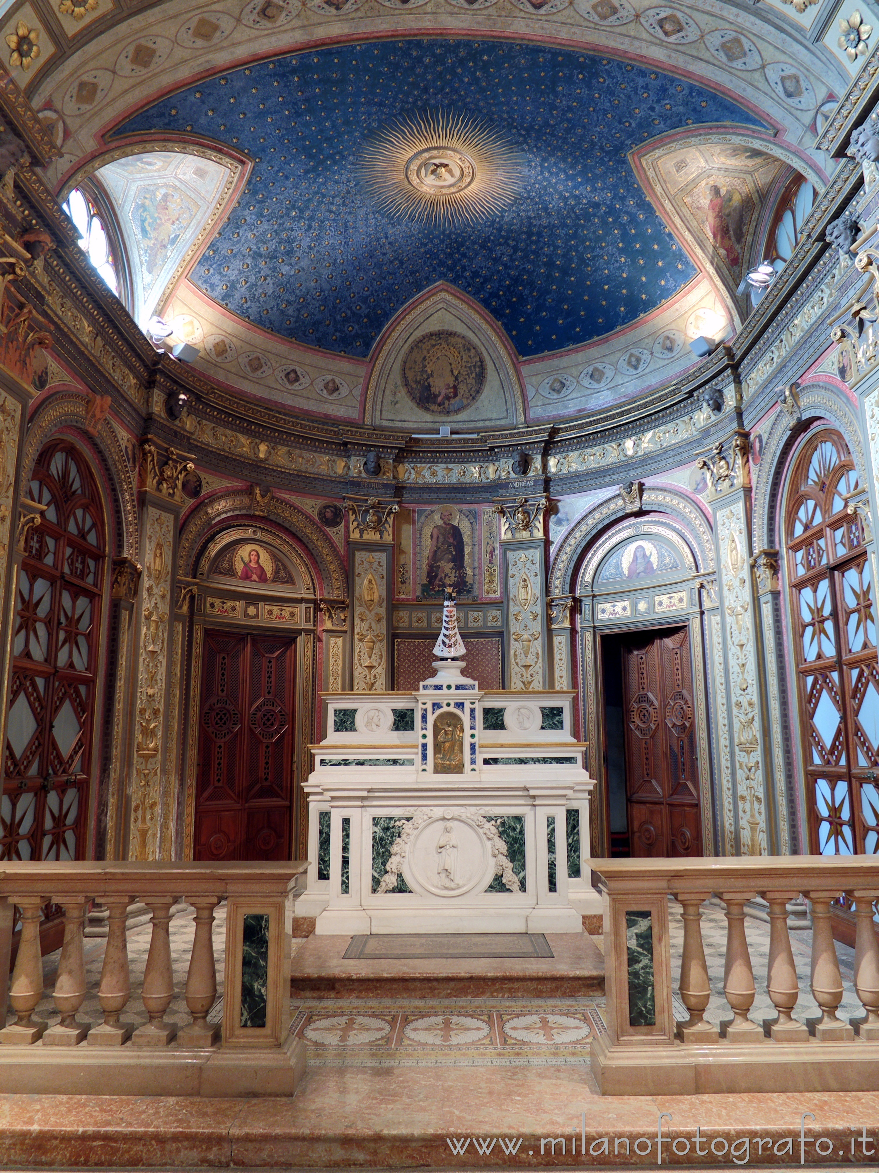 Desio (Milan, Italy) - Apse of the neorenaissance private chapel of Villa Cusani Traversi Tittoni